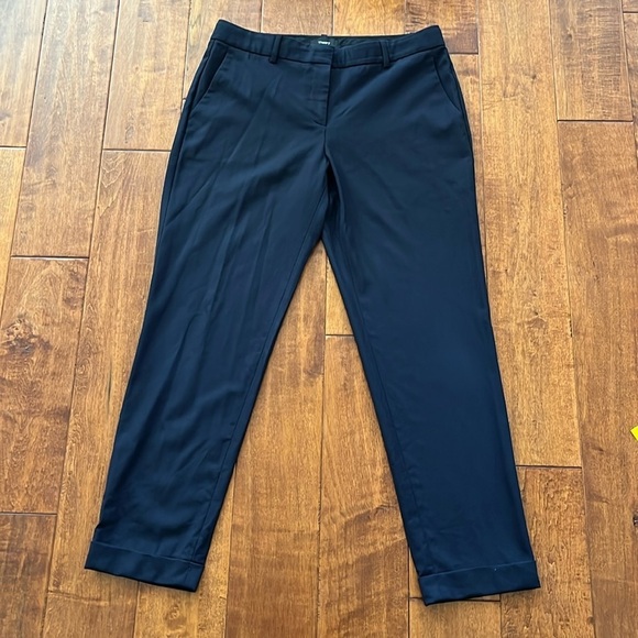 Theory Testra 2C Contour Wool Navy Pants Size 8 Made in USA - Picture 2 of 9
